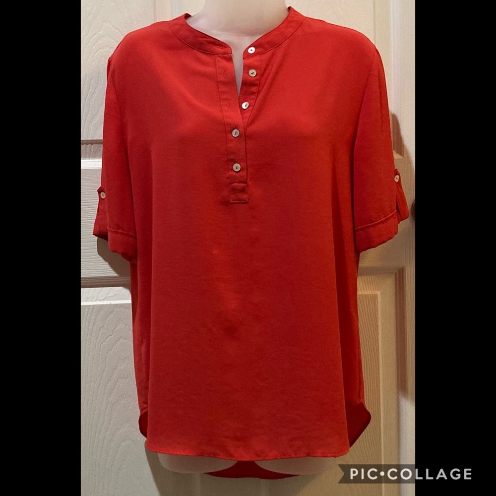 {SALE} Chico's popover tunic burnt orange -M-